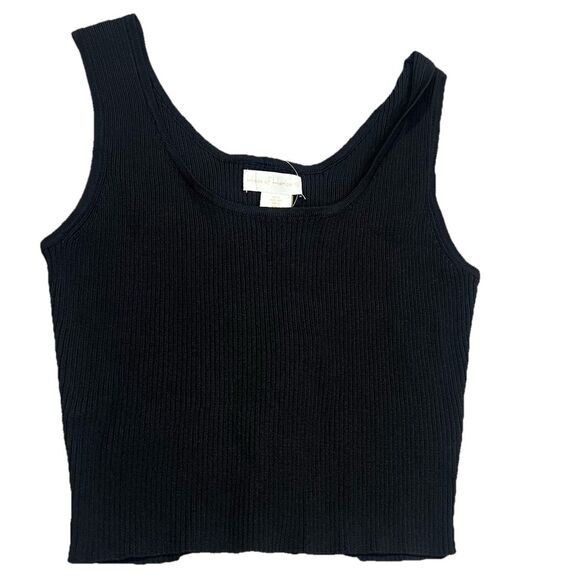 House of Harlow Revolve Women Knit Ribbed Tank Top Scoop Neck Black NWT Small - Picture 1 of 6